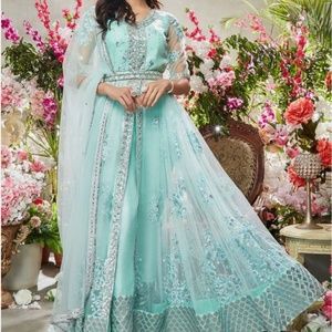 Teal pant style Anarkali. Never worn w/ tags! Perfect for Indian Afghan Pakistan